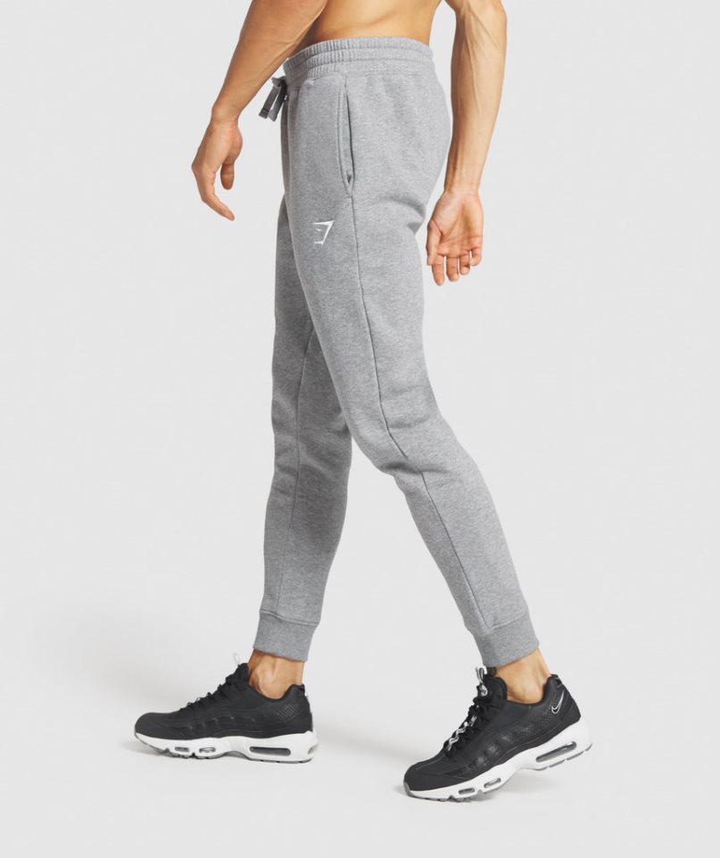 Men's Gymshark Crest Jogger Grey | NZ 4TSLKO